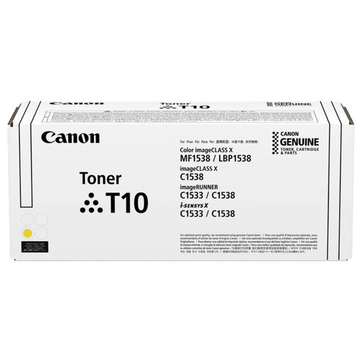 Toner Canon T10 Amarillo | Para imageCLASS X LBP1538C, MF1538C | 10,000 páginas, modelo , Toners