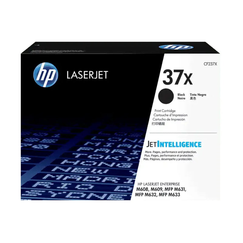 Toner Hp CF237X - 37X | Para LaserJet Enterprise Flow M632 | LaserJet Enterprise M607 / M608 / M609 / M631 / M632 / M633 | 25,000 páginas, modelo , Toners