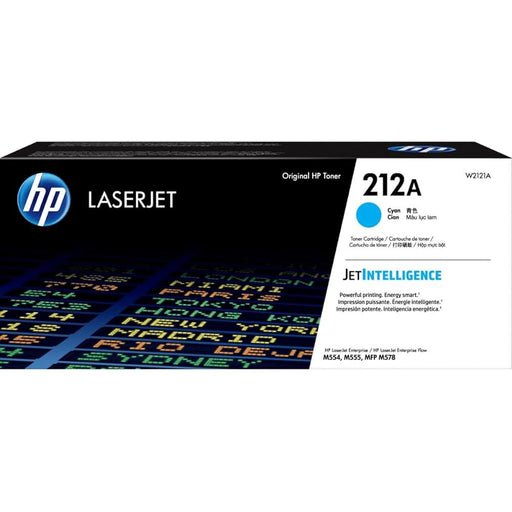 Toner Hp W2121A | Cyan 212A | Para LaserJet Enterprise M554 / M555 / M578 | LaserJet Enterprise Flow M578 | 4,500 páginas, modelo , Toners