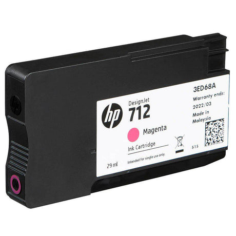 Tinta HP 712 Magenta-3ED68A para ploter -  3ED68A