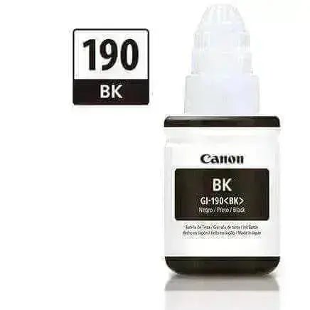 Botella de Tinta Canon GI-190 Negro | Para Pixma G2110 / G3110 / G4100 / G4110