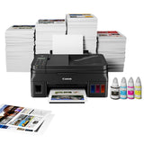 Impresora Canon G4110: Multifuncional Inalámbrica con Sistema de Tinta Híbrido - Escáner Automático - Pantalla LCD 2 líneas
