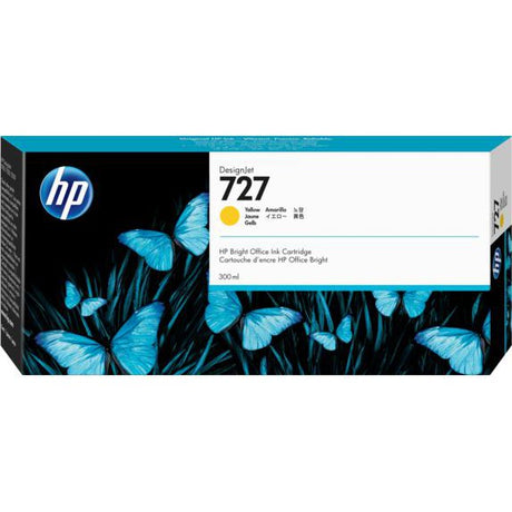 Cartucho de tinta HP Designjet 727 Amarillo de 300 ml | Para HP DesignJet T930 / T2530 / T1530