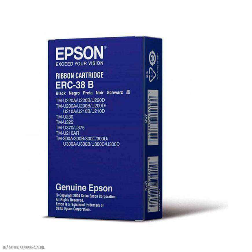 Cinta Epson ERC-38B Negro | Para TM 300B / TM 220 / TM 300A / TM 300C / TM 300D