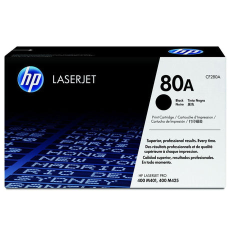 Toner Hp CF280A 80A Negro | Para LaserJet Pro M401 / M425