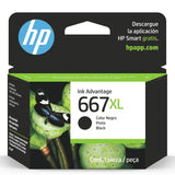 Tinta HP 667XL / 667 XL Negro - 3YM81AL | Deskjet Ink Advantage 2375/2775/6475/2875