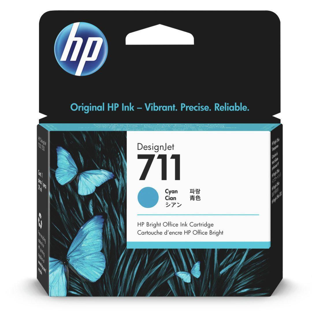 Tinta HP 711 - CZ130A - Cyan - HP DesignJet T120 - T130 - T520 - T530