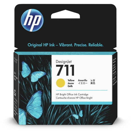 Tinta HP 711 - CZ132A - Yellow - HP DesignJet T120 - T130 - T520 - T530
