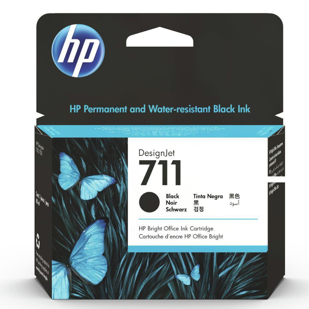 Tinta HP 711 - CZ133A - Negro - Alto Rendimiento - ploter | DesignJet T530 / T520 / T130 / T120