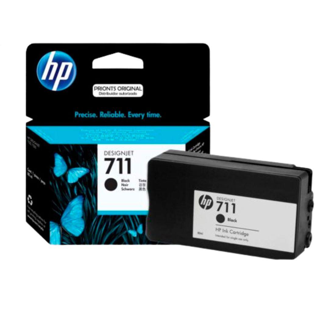 Tinta HP 711 - CZ133A - Negro - Alto Rendimiento - ploter | DesignJet T530 / T520 / T130 / T120