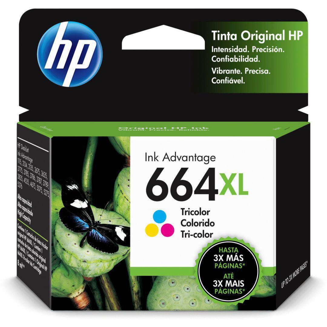 Tinta HP 664XL / 664 XL Color - F6V30AL
