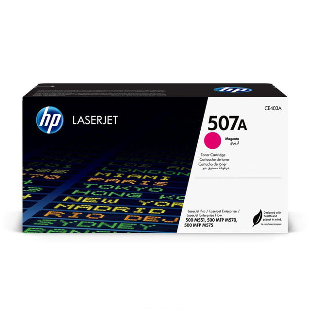 Toner Hp CE403A - 507A - Magenta | Para LaserJet Pro M570 | LaserJet Enterprise M551 / M575