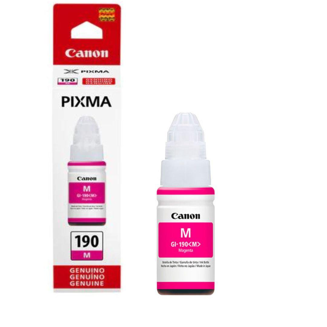 Botella de Tinta Canon GI-190 Magenta | Para Pixma G2110 / G3110 / G4100 / G4110