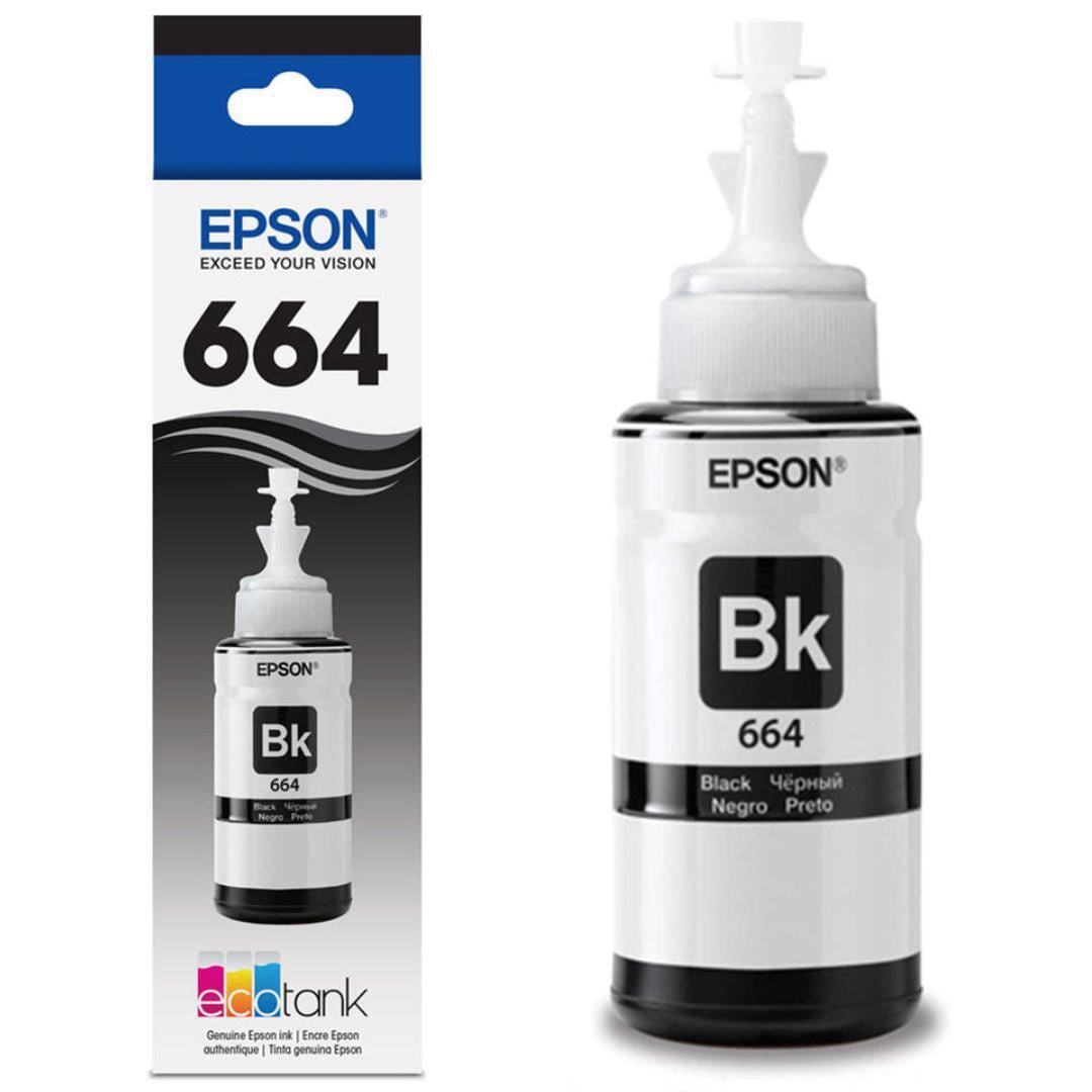 Tinta Epson T664120 Negro (664) | Ecotank L350/L355//L365/L375/L395/L475/L575/L555