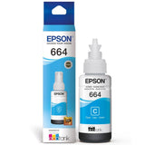 Tinta Epson T664220-AL - Cyan (664) | Ecotank L350/L355//L365/L375/L395/L475/L575/L555