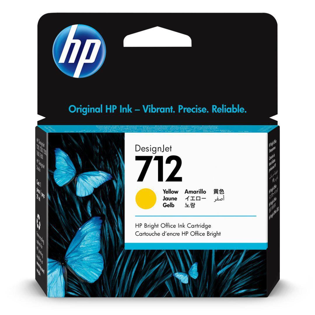 Tinta HP 712 Amarillo-3ED69A para ploter | DesignJet T210 / T230 / T250 / T630 / T650