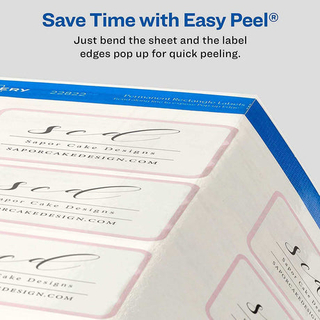 Etiqueta Avery Rectangular para impresoras Láser InkJet- Cristal Transparente Brillante