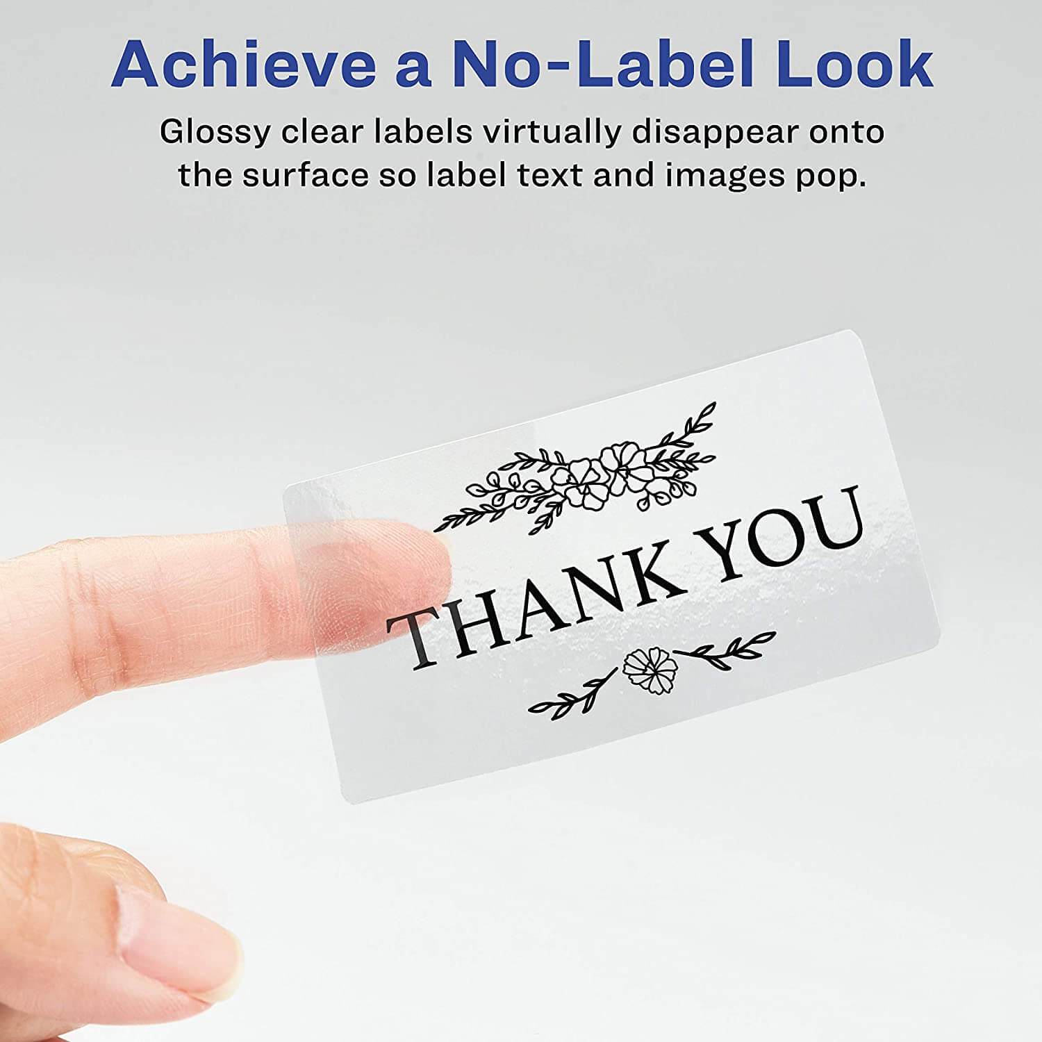 Etiqueta Avery Rectangular para impresoras Láser InkJet- Cristal Transparente Brillante