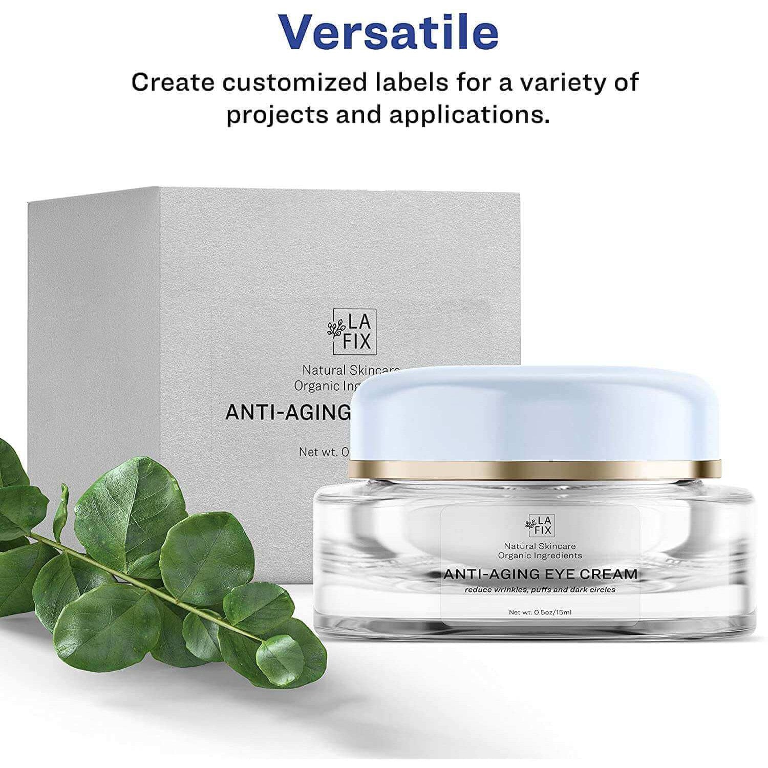 Etiqueta Avery Rectangular para impresoras Láser InkJet- Cristal Transparente Brillante