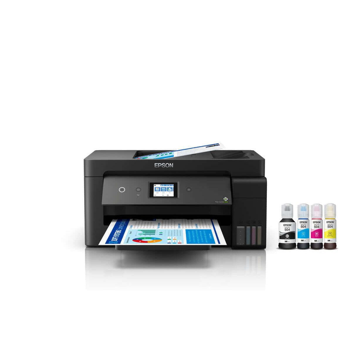 Impresora Epson EcoTank L14150 Multifuncional Inalámbrica 4 en 1 - Imprime hasta 13" x 19" - Rendimiento de 7,500 páginas en Negro y 6,000 a Color