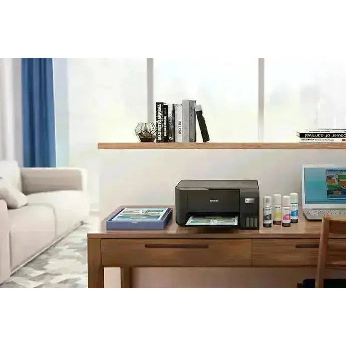 Impresora Epson EcoTank L3250: Multifuncional con Wi-Fi, imprime hasta 4.500 páginas en negro y 7.500 a color.