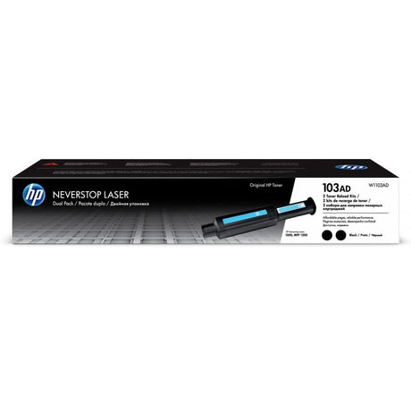 Kit Doble de recarga de toner HP Laser 103AD negro (W1103AD) - Para Neverstop Laser 1020 / 1020nw / 1000n / 1200n
