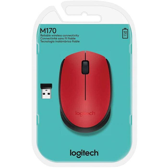 Mouse Logitech M170 Inalambrico Optico USB Rojo -  910-004941