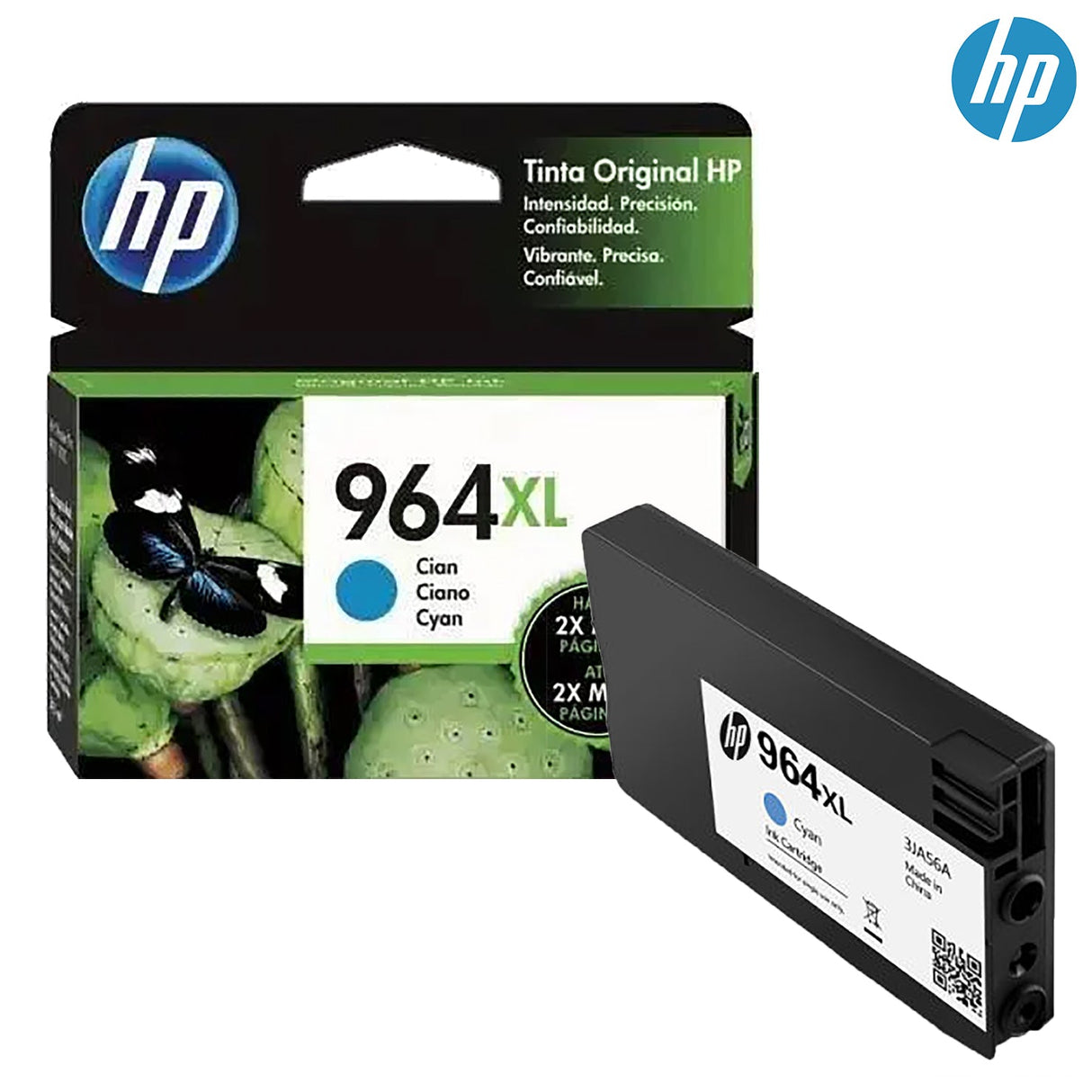 Tinta HP 964XL Cyan - 3JA54AL | OfficeJet Pro 9010/9020