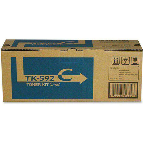 TONER KYOCERA TK-592 C para Impresoras Kyocera | Para FS-C2026MFP / FS-C2026MFP+ / FS-C216MFP / FS-C2126MFP+ / FS-C2526MFP / FS-C2626MFP / FS-C5250DN | Ecosys P6026cdn / M6026cidn / M6526cdn / M6526cidn