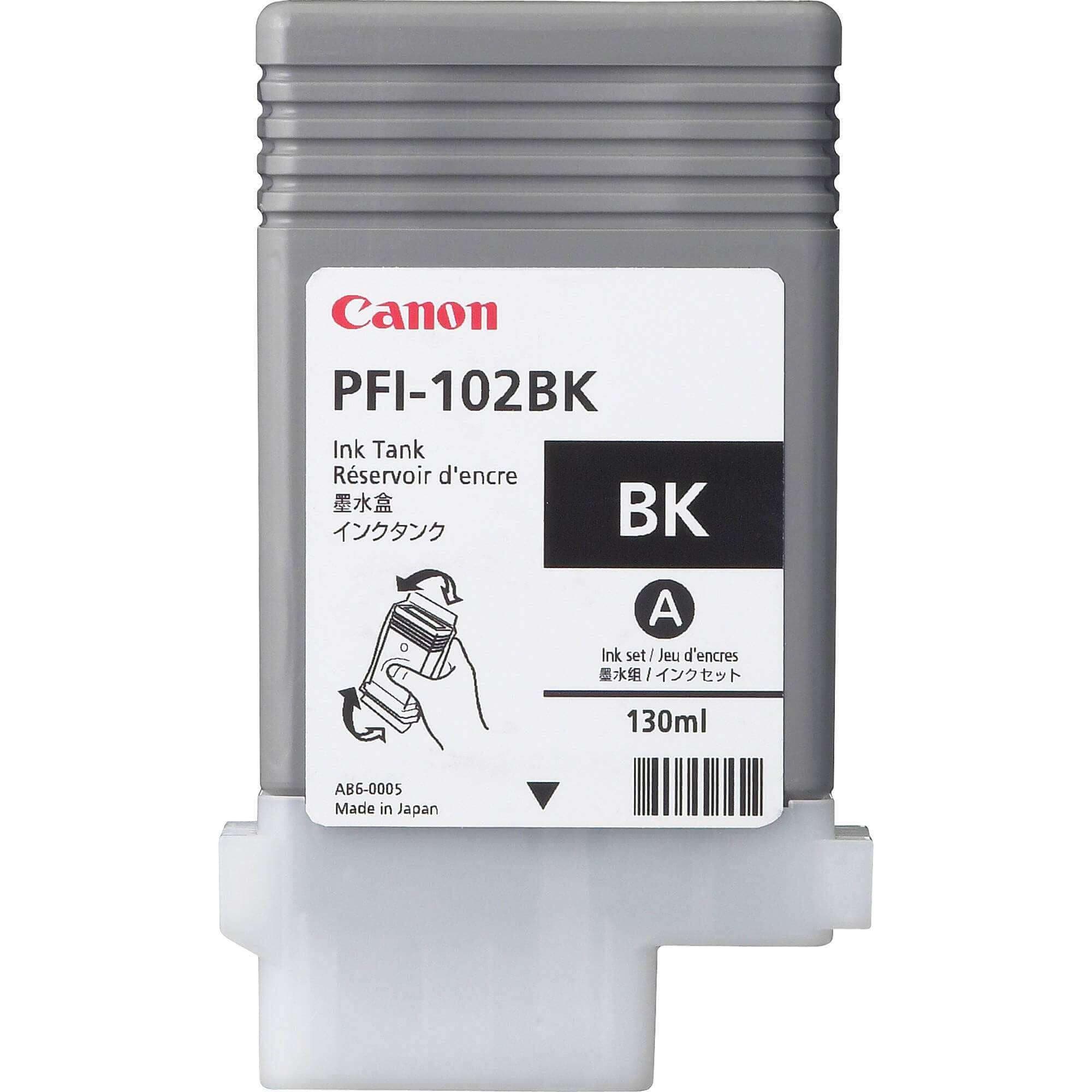 Tinta Canon PFI-102BK- Negro | ploter