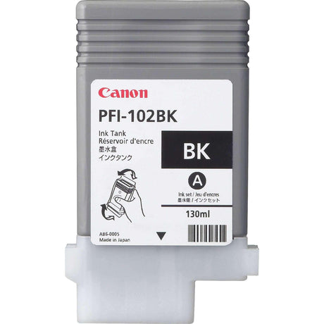 Tinta Canon PFI-102BK- Negro | Para imagePROGRAF IPF500 / IPF600 / IPF700 / IPF710 / IPF720 / IPF750 / IPF755 / IPF760 / IPF765