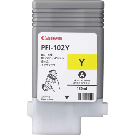 Tinta Canon PFI-102Y-Amarillo | Para imagePROGRAF IPF500 / IPF600 / IPF700 / IPF710 / IPF720 / IPF750 / IPF755 / IPF760 / IPF765