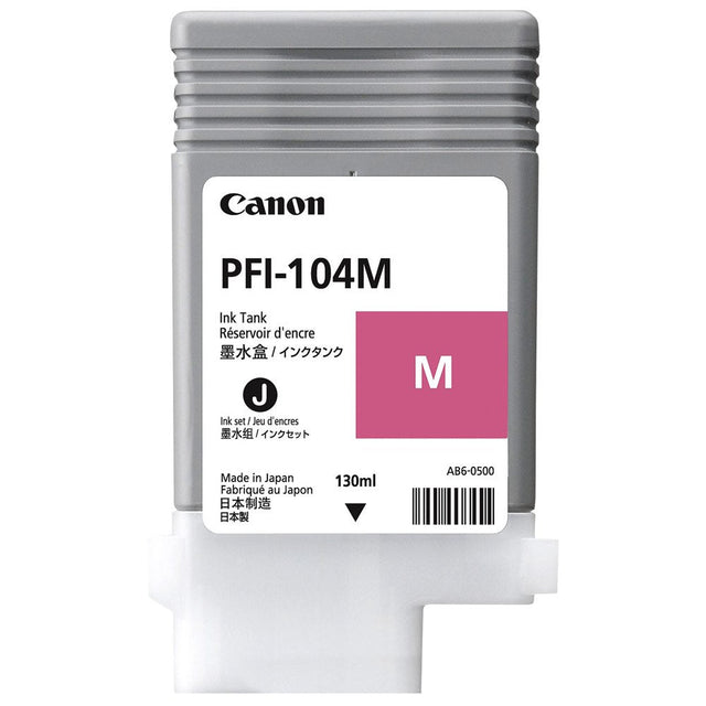 Tinta Canon PFI-104M- Magenta | imagePROGRAFiPF650 / iPF655 / iPF750 / iPF755 / iPF760 / iPF765
