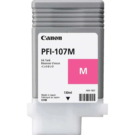 Tinta Canon PFI-107M MAGENTA Ink Cartridge | Para imagePROGRAF iPF680 / iPF685 / iPF785 / iPF670 / iPF770 / iPF780