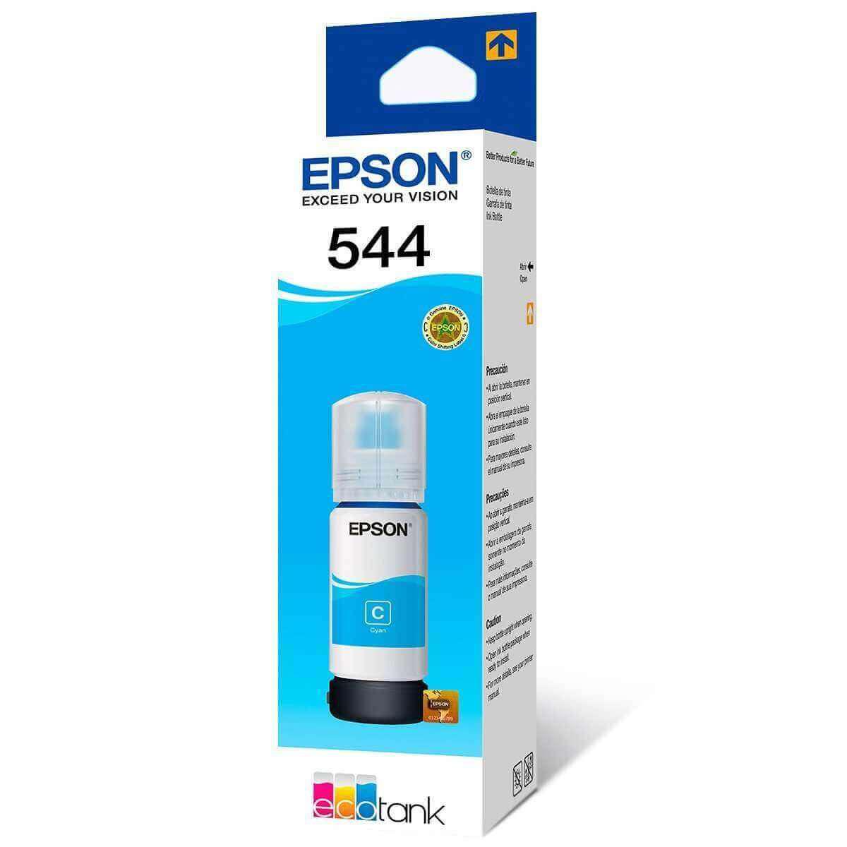 Tinta Epson T544220 - Cyan| Epson 544 | Ecotank L1250/L3160/L3210/L3250/L5290/l5590