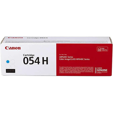 Toner Canon 054H Cyan | Para ImageCLASS MF645Cx / MF644Cdw / MF643Cdw / MF642Cdw / MF641Cw / MF640C / LBP623Cdw / LBP622Cdw / LBP621Cw / LBP620