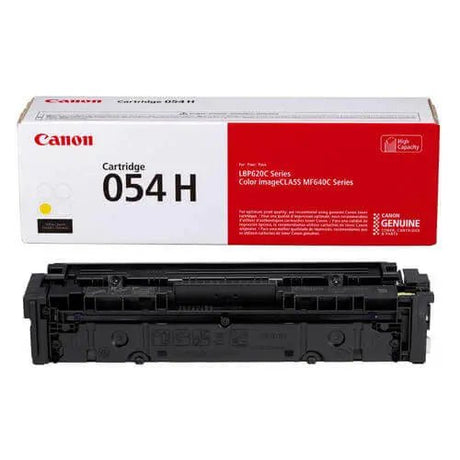 Toner Canon 054H Yellow| Para ImageCLASS MF645Cx / MF644Cdw / MF643Cdw / MF642Cdw / MF641Cw / MF640C / LBP623Cdw / LBP622Cdw / LBP621Cw / LBP620