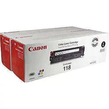 Toner Canon 118 negro DUO PACK (Paquete Doble) | Para imageCLASS | LBP7200cdn | LBP7660cdn | MF8350Cdn | MF8380Cdw