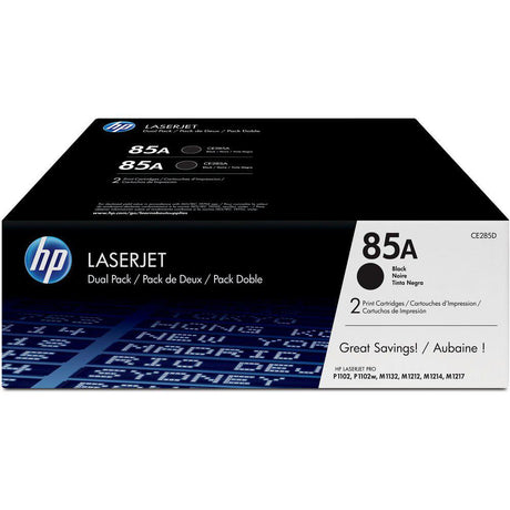 Toner Hp CE285AD 85A - Paquete Doble | Para LaserJet P1102W / M1132 / M1212nf | LaserJet Pro P1102W / M1132 / M1212nf / M1217nfw / M1214