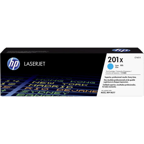 Toner Hp CF401X -201X - Cyan Alto Rendimiento | Para LaserJet Pro M252 / M277