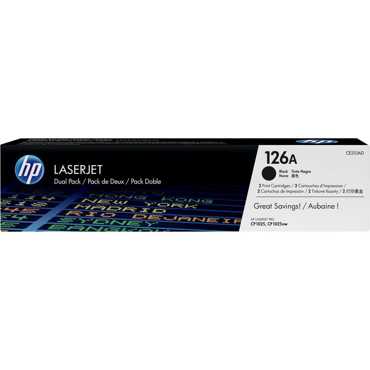 Toner Hp Ce310Ad - 126A Paquete Doble -  CE310AD