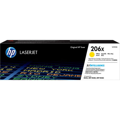 Toner Hp W2112X- 206 X- Amarillo | Para LaserJet Pro M255 / M282 / M283