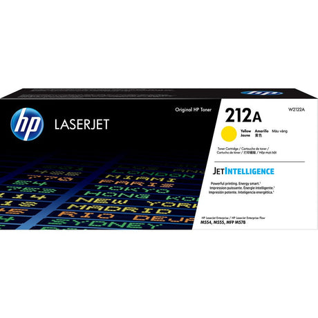 Toner Hp W2122A - Amarillo - 212A | Para LaserJet Enterprise M554 / M555 / M578 | LaserJet Enterprise Flow M578