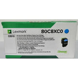 Toner Lexmark 80C8Xc0 - Cyan | Toner Lexmark Original | Para CX510de / CX410de / CX310dn / CX310dn