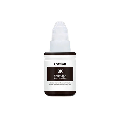 Botella de Tinta Canon GI-190 Negro | Para Pixma G2110 / G3110 / G4100 / G4110 | 6,000 páginas, modelo , Tintas Canon