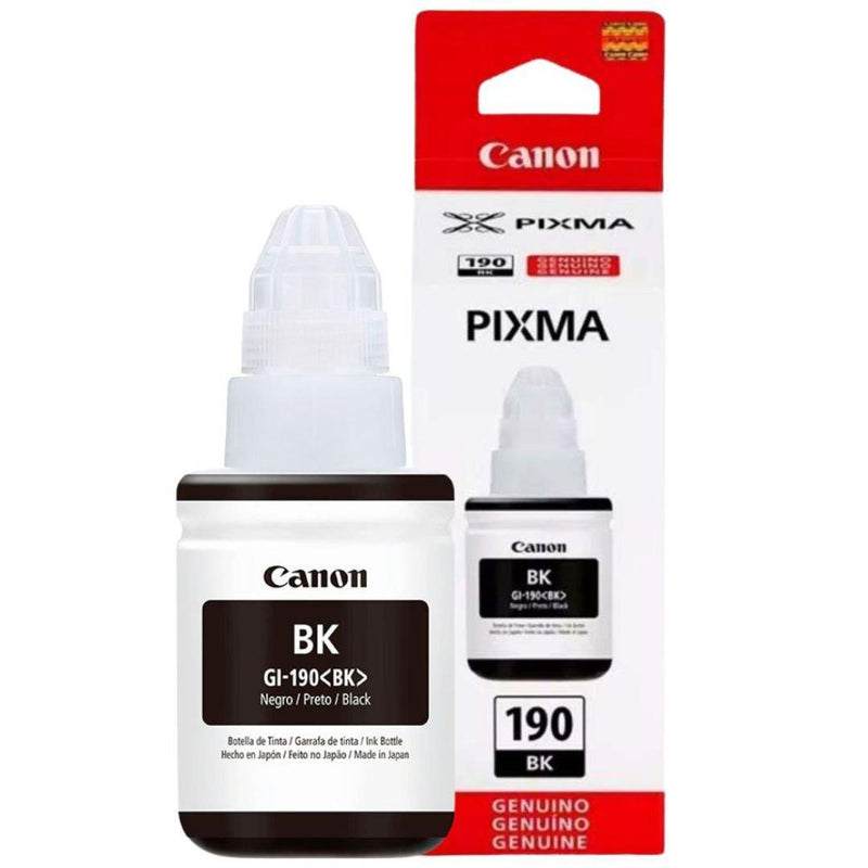 Botella de Tinta Canon GI-190 Negro | Para Pixma G2110 / G3110 / G4100 / G4110 | 6,000 páginas, modelo , Tintas Canon