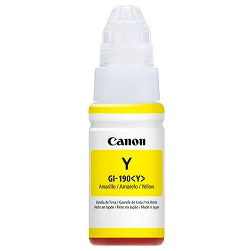 Botella de Tinta Canon GI-190 Yellow | Para Pixma G2110 / G3110 / G4100 / G4110 | 7,000 páginas, modelo , Tintas Canon