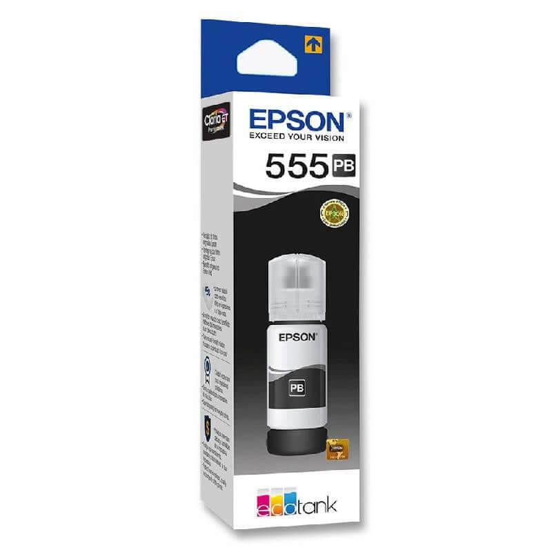 Botella de Tinta Epson T555120 - Negra Fotográfica | Ecotank L8160/L8180 | 70 ml, modelo , Tintas Epson