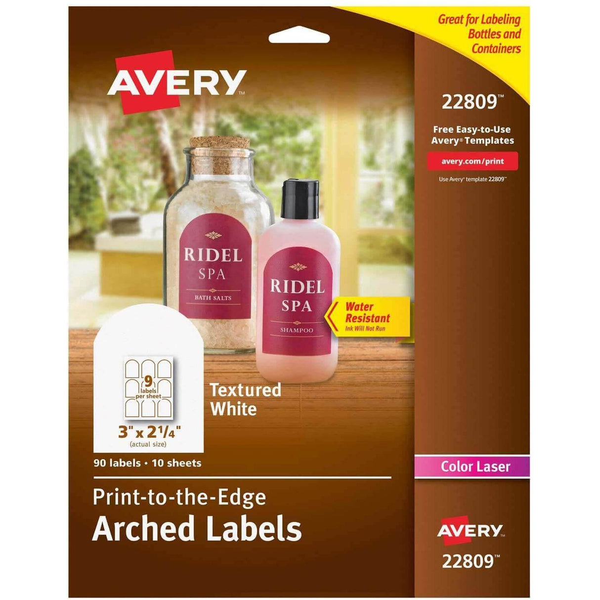 Etiqueta Avery Arqueadas para impresoras Láser-Blanco Texturizado, modelo , Etiquetas