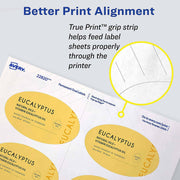 Etiqueta Avery Ovaladas para impresoras Láser InkJet- Glossy White, modelo , Etiquetas